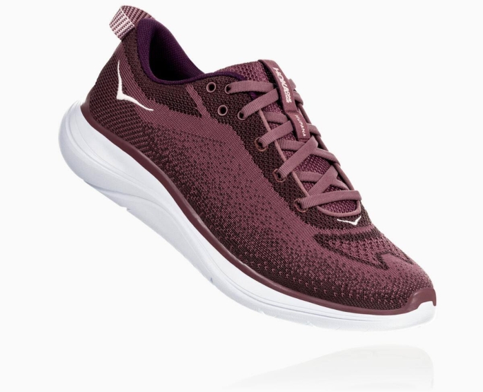 Hoka Løpesko Asfalt Outlet - HOKA ONE ONE Hupana Flow Wide Dame Burgunder [NO-23NMQU]